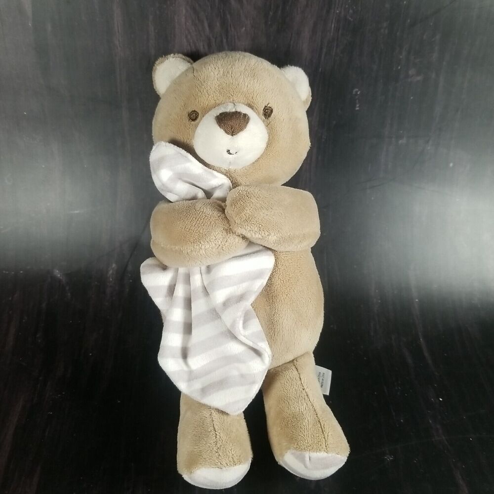 Carters Just One You 9" Brown Teddy Bear Plush Baby Rattle, Crinkle Legs Stuffie